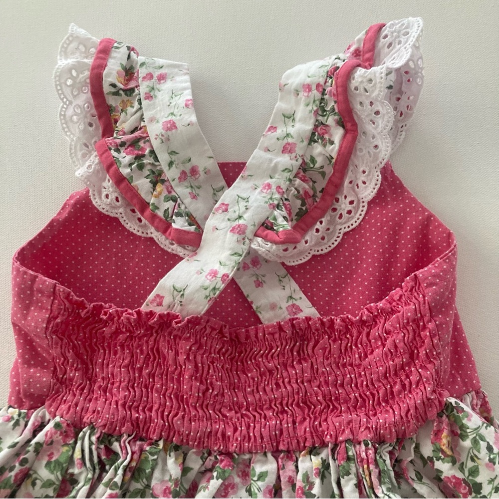 Ricrac & Ruffles Girls 8 Pink Ruffle Tunic Spring Summer - Picture 8 of 11